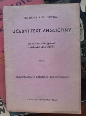 kniha Učební text angličtiny pro III. a IV. třídu gymnasií a výběrových odborných škol. Seš. 1, Státní nakladatelství 1949