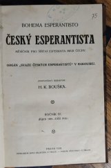 kniha Český esperantista - Bohema esperantisto měsíčník pro šíření esperanta mezi Čechy, Jan Iglauer 1910