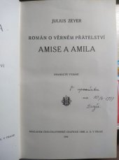 kniha Román o věrném přátelství Amise a Amila, Česká grafická Unie 1936
