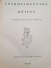 kniha Československé dějiny, Ladislav Kuncíř 1948