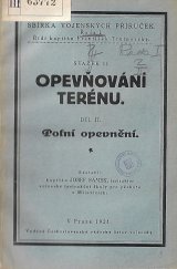 kniha Opevňování terénu. II, - Polní opevnění, Čsl. vědecký ústav vojenský 1921