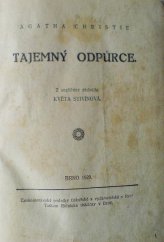 kniha Tajemný odpůrce, Čes.-mor. podniky tisk. a vyd. 1928