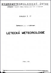 kniha Letecká meteorologie, SNTL 1972