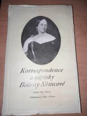 kniha Korrespondence a zápisky Boženy Němcové, J. Otto 1913