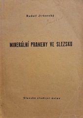 kniha Minerální prameny ve Slezsku, Slezský studijní ústav 1953