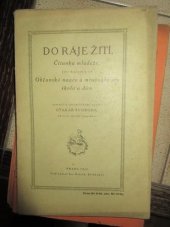 kniha Do ráje žití čítanka mládeže, Jan Svátek 1923