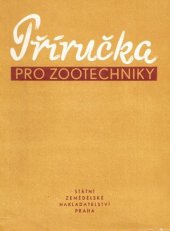 kniha Příručka pro zootechniky [Sborník], SZN 1955