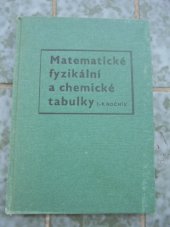 kniha Matematické, fyzikální a chemické tabulky pro 7.-9. ročník, SPN 1981