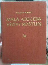 kniha Malá abeceda výživy rostlin, SZN 1957