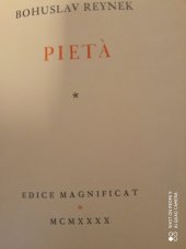 kniha Pietà, Zdeněk Řezníček 1940