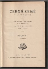 kniha Černá země časopis lidově výchovný, Kulturní rady pro širší Ostravsko 1925