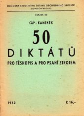 kniha 50 diktátů pro těsnopis a psaní strojem, Typus 1942