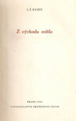 kniha Z východu světlo, Družstevní práce 1952