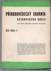 kniha Přírodovědecký sborník Ostravského kraje, rok 1951, Slezský studijní ústav 1951