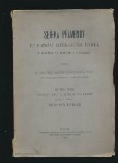 kniha Ezopovy Jana Albína Fabule a Brantovy rozprávky, Česká akademie 1901