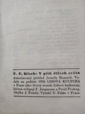 kniha V pěti dílech světa, Lidová kultura 1936