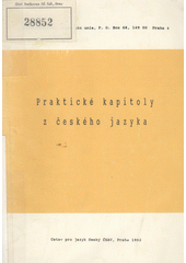 kniha Praktické kapitoly z českého jazyka, Učitelská unie 1992