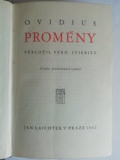 kniha Proměny, Jan Laichter 1942