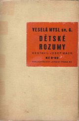 kniha Dětské rozumy, Orbis 1933