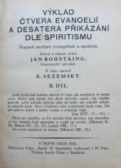 kniha Výklad čtvera evangelií a desatera přikázání dle spiritismu. 3. díl, Edice Spirit, K. Sezemský 1931