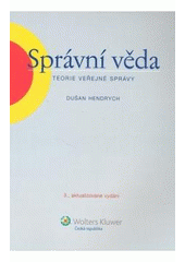 kniha Správní věda teorie veřejné správy, ASPI  2007