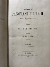 kniha Dějiny panování Filipa II., krále španělského. Díl 2, I.L. Kober 1867