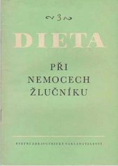 kniha Dieta při nemocech žlučníku, SZdN 1958
