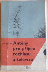 kniha Antény pro příjem rozhlasu a televize určeno [také] pro zákl. odb. školy, SNTL 1969