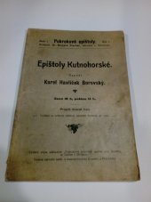 kniha Epištoly Kutnohorské, Pokrokový politický spolek pro Moravu 1907