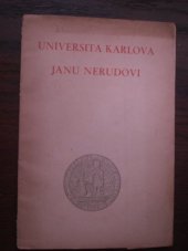kniha Universita Karlova Janu Nerudovi, Melantrich 1934