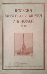kniha Ročenka městského musea v Jaroměři, Musejní komise 1930