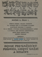 kniha Drobné umění revue pro umělecký průmysl, lidové umění a hračky, Karel Fišer 1921