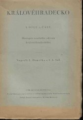 kniha Královéhradecko 1. dílu  - 1. část - místopis soudního okresu královéhradeckého., Sbor pro zpracování a vydání monografie Královéhradecka 1928