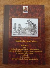 kniha Základy hasičstva rukověť pro českoslovanské větší i menší obce, obecní úřadníky [sic], jakož i sbory hasičské a jednoty tělocvičné, Tisk a náklad Berringera a Pichla 1869