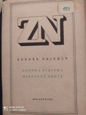 kniha Zdeňka Fibicha milostný deník Nálady, dojmy a upomínky, Melantrich 1948
