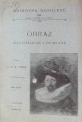 kniha Obraz dílo umělecké a technické, Nákladem Časopisu Rozhledy 1896