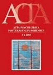 kniha Acta psychiatrica postgradualia bohemica., Galén 