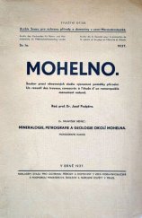 kniha Mohelno Soubor prací věnovaných studiu významné památky přírodní, Svaz pro ochranu přírody a domoviny v zemi Moravskoslezské 1937