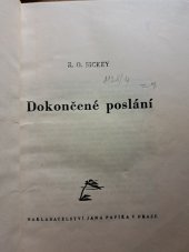 kniha Dokončené poslání, Rudolf Kmoch 1940