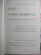 kniha Paní Marie Grubbová interieury ze sedmnáctého století, Rodinná knihovna, Henning Franzen 1930