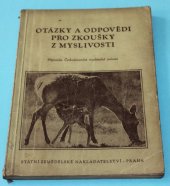 kniha Otázky a odpovědi pro zkoušky z myslivosti [Sborník], SZN 1953