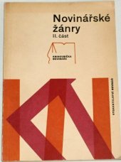 kniha Novinářské žánry 1. část [Sborník]., Novinář 1973