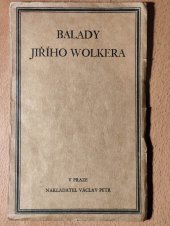 kniha Balady Jiřího Wolkera, Václav Petr 1927