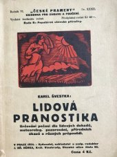 kniha Lidová pranostika Určování počasí dle lidových dohadů, meteorolog. pozorování přírodních úkazů a různých průpovědí, Hůrka 1924