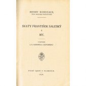 kniha Svatý František Saleský a my S dopisem Kardinála Gasparriho, s.n. 1928