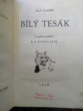 kniha Bílý tesák, Společnost Tisk 1936