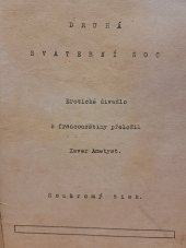 kniha Druhá svatební noc Erotické divadlo : Divadelní hra ..., s.n. 1933