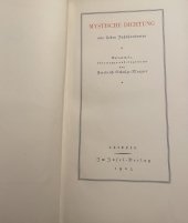kniha Der Dom : Bücher deutscher Mystik, Leipzig 1925