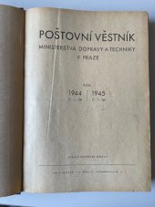 kniha Poštovní  věstník Postamt Blatt 1944/1945, Ministerstvo pro dopravu a techniku 1945