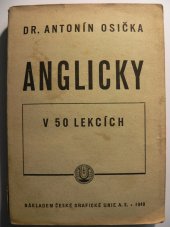 kniha Anglicky v 50 lekcích se slovníčkem a klíčem k překladům, Česká grafická Unie 1948